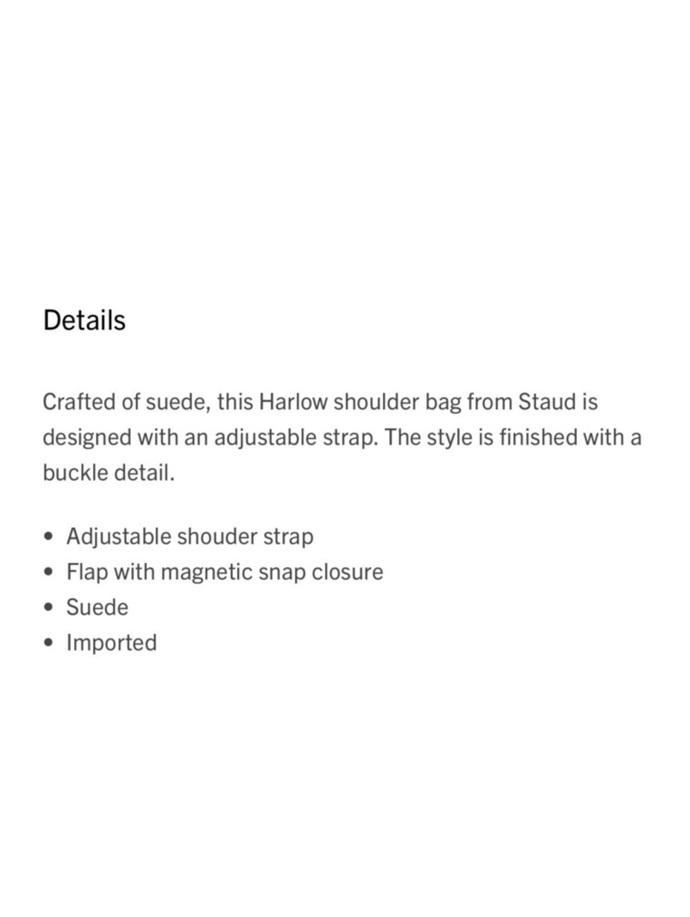 Staud Harlow Suede Shoulder Bag - Picture 9 of 9